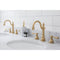 Water Creation Embassy 60" Wide Double Wash Stand and P-Trap included In Satin Gold Finish EB60B-0600