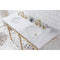 Water Creation Embassy 60" Wide Double Wash Stand Only In Satin Gold Finish EB60A-0600