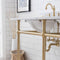 Water Creation Embassy 60" Wide Double Wash Stand and P-Trap included In Satin Gold Finish EB60B-0600