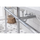 Water Creation Embassy 72" Wide Double Wash Stand P-Trap Counter Top with Basin and F2-0009 Faucet included In Chrome Finish EB72D-0109