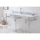 Water Creation Embassy 72" Wide Double Wash Stand Only In Chrome Finish EB72A-0100