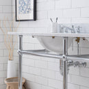 Water Creation Embassy 72" Wide Double Wash Stand and P-Trap included In Chrome Finish EB72B-0100