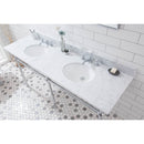 Water Creation Embassy 72" Wide Double Wash Stand and P-Trap included In Chrome Finish EB72B-0100