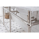 Water Creation Embassy 72" Wide Double Wash Stand P-Trap Counter Top with Basin and F2-0012 Faucet included In Polished Nickel PVD Finish EB72D-0512