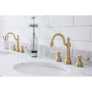 Water Creation Embassy 72" Wide Double Wash Stand P-Trap and Counter Top with Basin included In Satin Gold Finish EB72C-0600