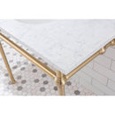 Water Creation Embassy 72" Wide Double Wash Stand P-Trap Counter Top with Basin and F2-0012 Faucet included In Satin Gold Finish EB72D-0612