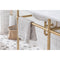 Water Creation Embassy 72" Wide Double Wash Stand Only In Satin Gold Finish EB72A-0600