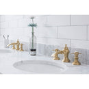 Water Creation Embassy 72" Wide Double Wash Stand P-Trap Counter Top with Basin and F2-0013 Faucet included In Satin Gold Finish EB72D-0613