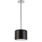 Dainolite 1 Light Incandescent Pendant Polished Chrome with Matte Black and Silver Shade EMI-81P-PC-MB