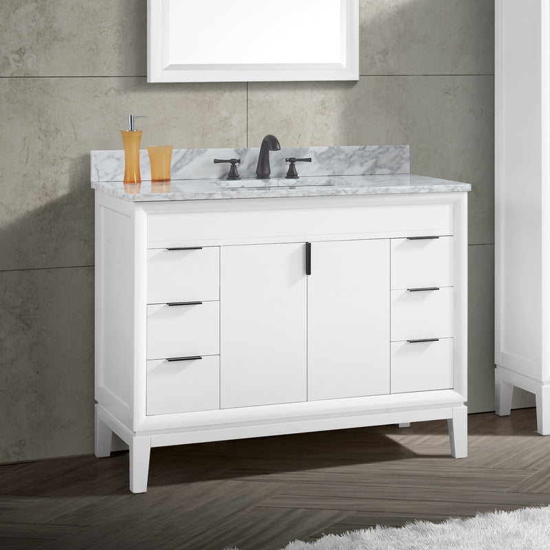 Avanity Emma 43 inch Vanity Combo EMMA-VS43-WT-C