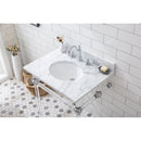 Water Creation Empire 30" Wide Single Wash Stand P-Trap Counter Top with Basin F2-0012 Faucet and Mirror included In Chrome Finish EP30E-0112