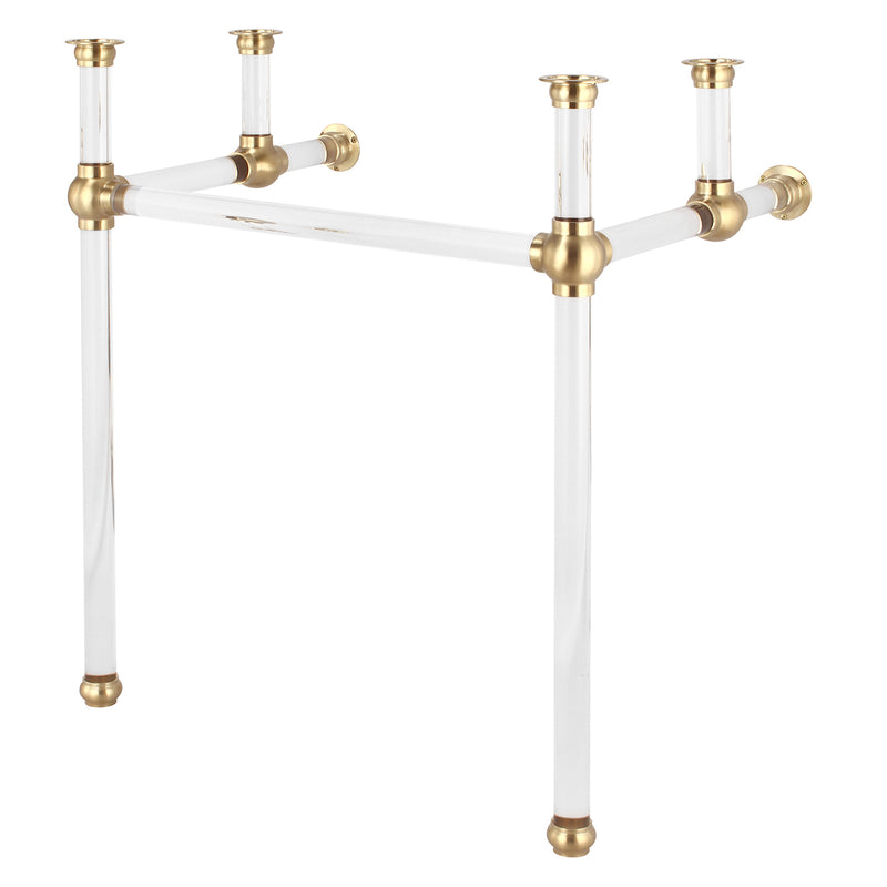 Water Creation Empire 30" Wide Single Wash Stand P-Trap and Counter Top with Basin included In Satin Gold Finish EP30C-0600