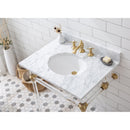 Water Creation Empire 30" Wide Single Wash Stand P-Trap Counter Top with Basin F2-0013 Faucet and Mirror included In Satin Gold Finish EP30E-0613