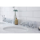 Water Creation Empire 60" Wide Double Wash Stand P-Trap and Counter Top with Basin included In Chrome Finish EP60C-0100