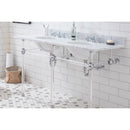 Water Creation Empire 60" Wide Double Wash Stand P-Trap and Counter Top with Basin included In Chrome Finish EP60C-0100