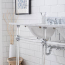 Water Creation Empire 60" Wide Double Wash Stand Only In Chrome Finish EP60A-0100