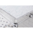 Water Creation Empire 60" Wide Double Wash Stand P-Trap and Counter Top with Basin included In Chrome Finish EP60C-0100