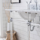 Water Creation Empire 60" Wide Double Wash Stand and P-Trap included In Chrome Finish EP60B-0100