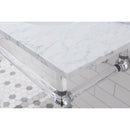 Water Creation Empire 60" Wide Double Wash Stand P-Trap Counter Top with Basin and F2-0012 Faucet included In Chrome Finish EP60D-0112