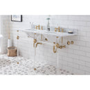 Water Creation Empire 60" Wide Double Wash Stand P-Trap Counter Top with Basin and F2-0013 Faucet included In Satin Gold Finish EP60D-0613