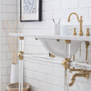 Water Creation Empire 72" Wide Double Wash Stand and P-Trap included In Satin Gold Finish EP72B-0600