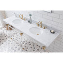 Water Creation Empire 72" Wide Double Wash Stand and P-Trap included In Satin Gold Finish EP72B-0600