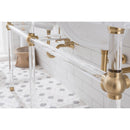 Water Creation Empire 72" Wide Double Wash Stand P-Trap Counter Top with Basin F2-0012 Faucet and Mirror included In Satin Gold Finish EP72E-0612