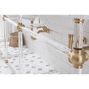 Water Creation Empire 72" Wide Double Wash Stand P-Trap Counter Top with Basin and F2-0013 Faucet included In Satin Gold Finish EP72D-0613