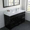 Modern Fittings Talisa 60" Single Bath Vanity with Calacatta Quartz Top and Round Sink Nickel Faucet