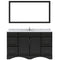 Modern Fittings Talisa 60" Single Bath Vanity with Calacatta Quartz Top and Round Sink Nickel Faucet