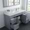 Modern Fittings Talisa 60" Single Bath Vanity with Calacatta Quartz Top and Round Sink