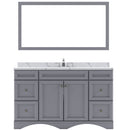 Modern Fittings Talisa 60" Single Bath Vanity with Calacatta Quartz Top and Round Sink