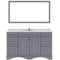 Modern Fittings Talisa 60" Single Bath Vanity with Calacatta Quartz Top and Round Sink Nickel Faucet