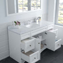 Modern Fittings Talisa 60" Single Bath Vanity with Calacatta Quartz Top and Round Sink