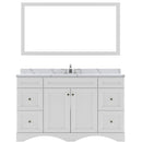 Modern Fittings Talisa 60" Single Bath Vanity with Calacatta Quartz Top and Round Sink