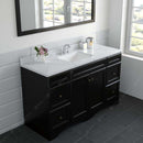 Modern Fittings Talisa 60" Single Bath Vanity with Calacatta Quartz Top and Square Sink