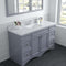 Modern Fittings Talisa 60" Single Bath Vanity with Calacatta Quartz Top and Square Sink Nickel Faucet