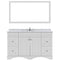 Modern Fittings Talisa 60" Single Bath Vanity with Calacatta Quartz Top and Square Sink Nickel Faucet