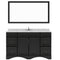 Modern Fittings Talisa 60" Single Bath Vanity in Espresso with Cultured Marble Quartz Top and Round Sink