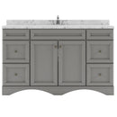 Modern Fittings Talisa 60" Single Bath Vanity in Espresso with Cultured Marble Quartz Top and Round Sink