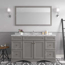 Modern Fittings Talisa 60" Single Bath Vanity with Cultured Marble Quartz Top and Round Sink Nickel Faucet