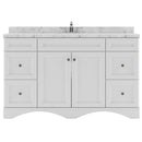 Modern Fittings Talisa 60" Single Bath Vanity in Espresso with Cultured Marble Quartz Top and Round Sink