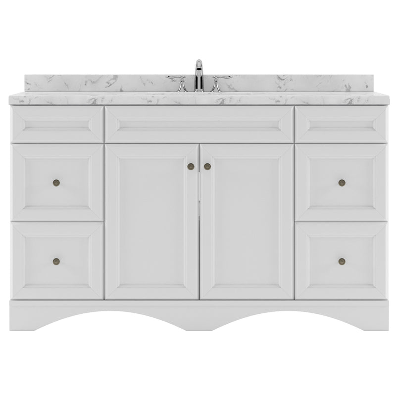 Modern Fittings Talisa 60" Single Bath Vanity in Espresso with Cultured Marble Quartz Top and Round Sink