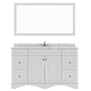 Modern Fittings Talisa 60" Single Bath Vanity in Espresso with Cultured Marble Quartz Top and Round Sink