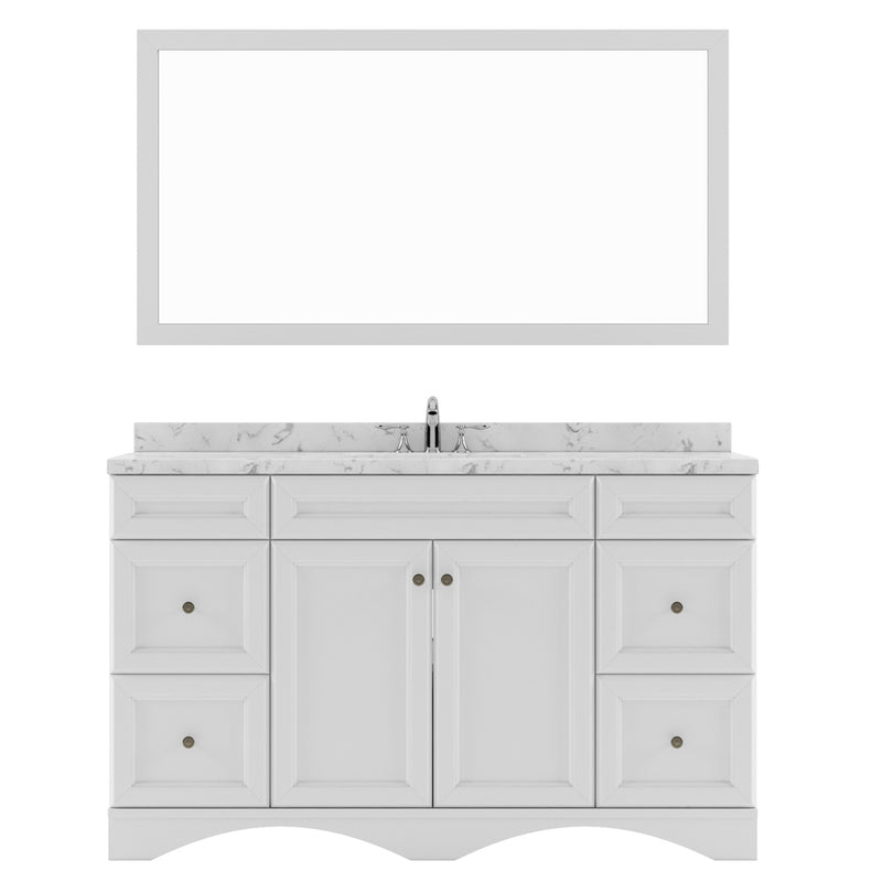 Modern Fittings Talisa 60" Single Bath Vanity in Espresso with Cultured Marble Quartz Top and Round Sink