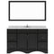 Modern Fittings Talisa 60" Single Bath Vanity with Cultured Marble Quartz Top and Square Sink Nickel Faucet