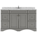 Modern Fittings Talisa 60" Single Bath Vanity with Cultured Marble Quartz Top and Square Sink