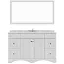 Modern Fittings Talisa 60" Single Bath Vanity with Cultured Marble Quartz Top and Square Sink Nickel Faucet