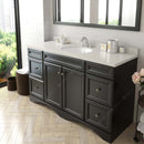 Modern Fittings Talisa 60" Single Bath Vanity with Dazzle White Quartz Top and Round Sink