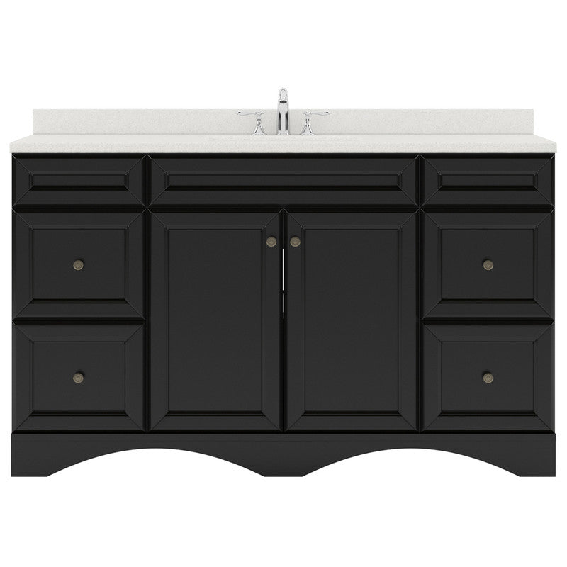 Modern Fittings Talisa 60" Single Bath Vanity with Dazzle White Quartz Top and Round Sink